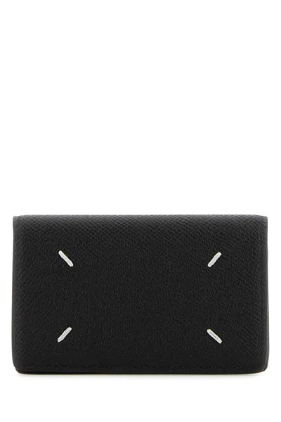 Maison Margiela Grained Leather Wallet In Black