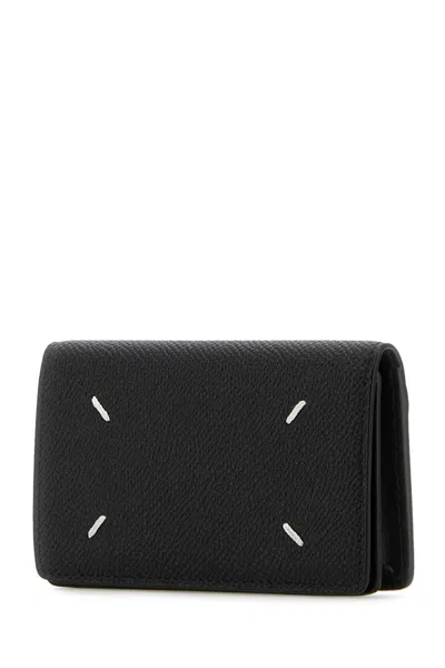 Maison Margiela Grained Leather Wallet In Black