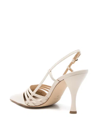 Michael Michael Kors 100mm Leather Pumps In White