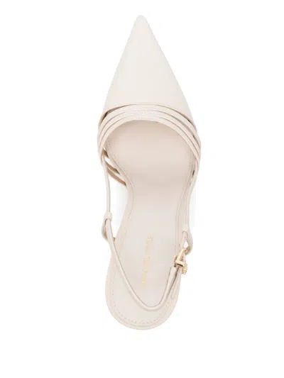 Michael Michael Kors 100mm Leather Pumps In White