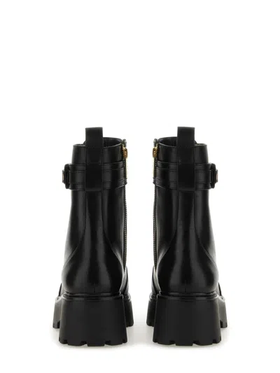 Michael Michael Kors Black Cow Leather Boots In Black