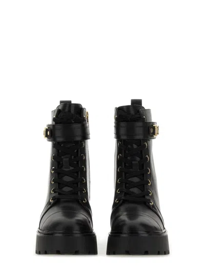 Michael Michael Kors Black Cow Leather Boots In Black