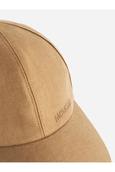 Moncler Baseball Cap In Brown