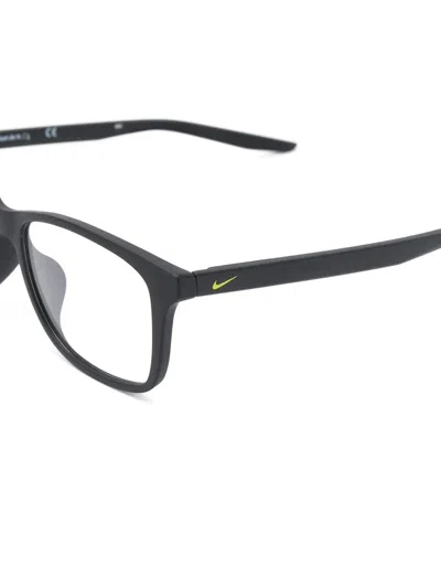 Nike Matte Solid Black Acetate Glasses In Black