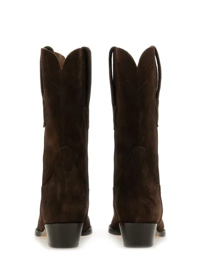 Paris Texas Brown Leather Boots In Brown