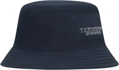 Paul & Shark Stitched Wide Brim Hat In Blue