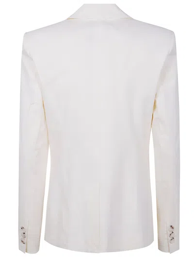 Pinko Equilibrata Linen Blazer In White