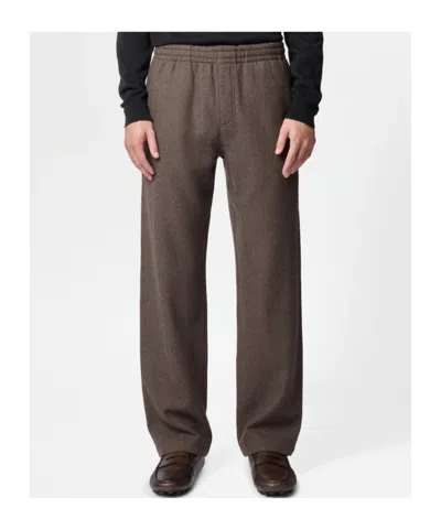 Tod's Wool Drawstring Casual Pants In Brown
