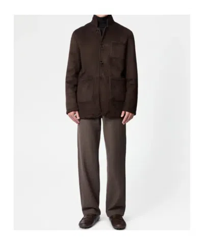 Tod's Wool Drawstring Casual Pants In Brown