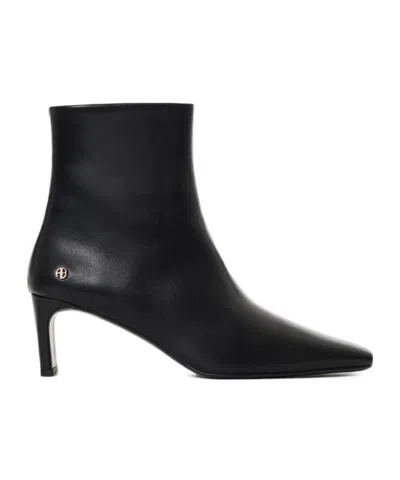 Anine Bing Jayden Square-toe Ankle Boots In Black