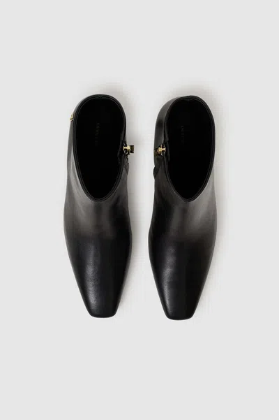 Anine Bing Jayden Square-toe Ankle Boots In Black