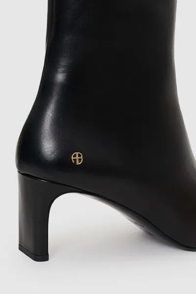 Anine Bing Jayden Square-toe Ankle Boots In Black