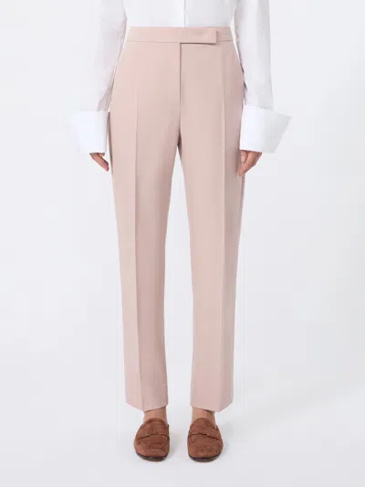 Max Mara Wool Casual Pants In Pink