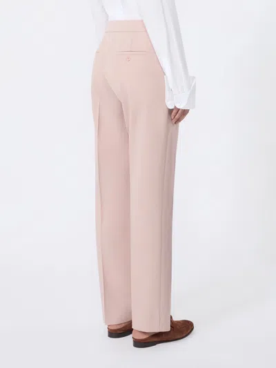 Max Mara Wool Casual Pants In Pink