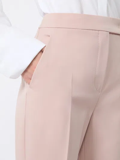 Max Mara Wool Casual Pants In Pink