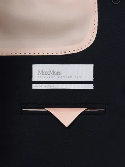 Max Mara Long-sleeved Suit Jacket In Blue