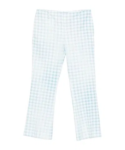 Ermanno Scervino Gingham-pattern Drawstring Trousers In White