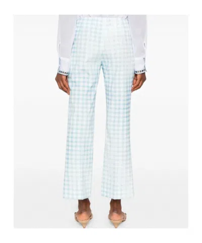 Ermanno Scervino Gingham-pattern Drawstring Trousers In White