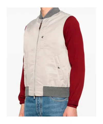 Brunello Cucinelli Zip-up Gilet In Neutral