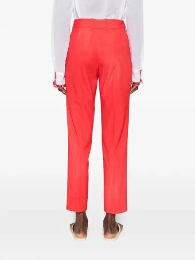 Ermanno Scervino Belt Loop Trousers In Red