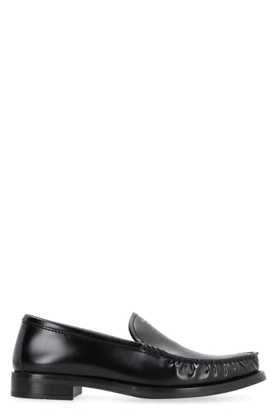 Prada Leather Loafers In Black
