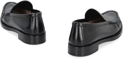 Prada Leather Loafers In Black