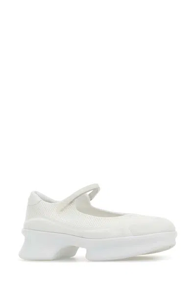 Prada White Mesh Ballerinas