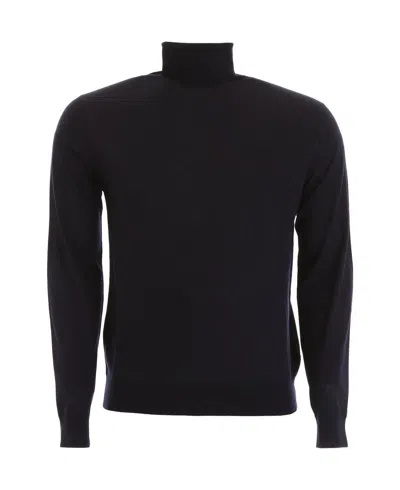 Prada Turtleneck Knitted Pullover In Black