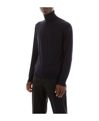 Prada Turtleneck Knitted Pullover In Black