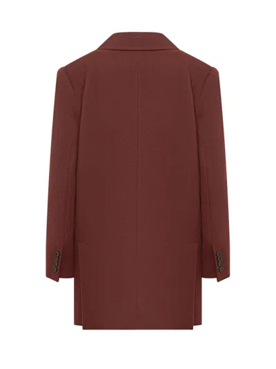 Max Mara Single-breasted Blazer Jackets Bordeaux In Burgundy