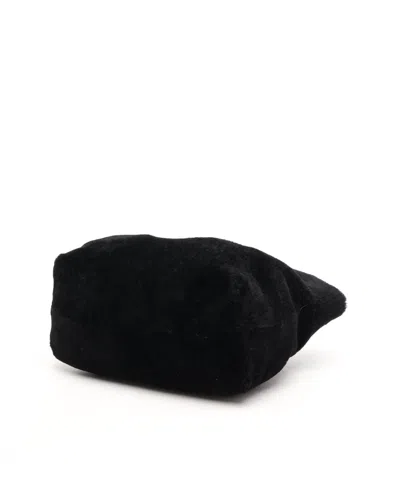 Miu Miu Shearling Tote Bag In Black