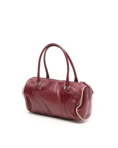 Prada Bowler Bag In Red