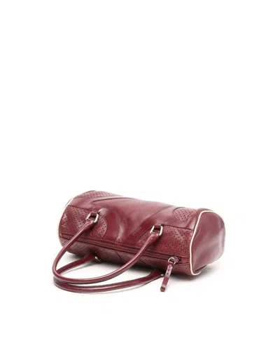 Prada Bowler Bag In Red