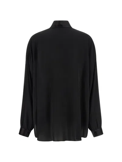 Tom Ford Bow Tie Neck Blouse Long Sleeves In Black