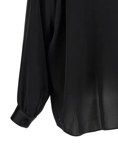 Tom Ford Bow Tie Neck Blouse Long Sleeves In Black