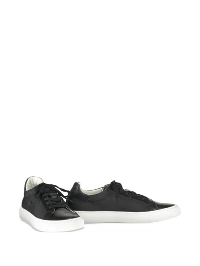 Paul & Shark Low White-sole Sneakers In Black
