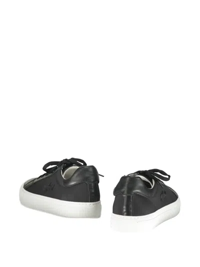 Paul & Shark Low White-sole Sneakers In Black