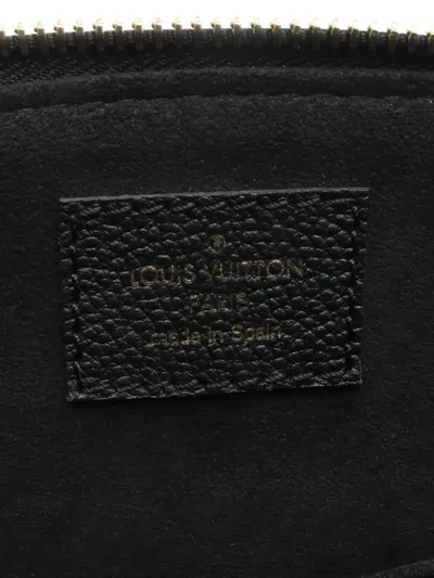 Pre-owned Louis Vuitton 2021-2025 Bicolor Monogram Empreinte Giant Petit Palais Satchel In Black