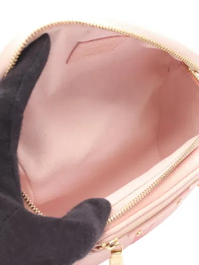 Pre-owned Louis Vuitton 2021-2025 Monogram Empreinte Giant By The Pool Mini Bumbag Satchel In Pink