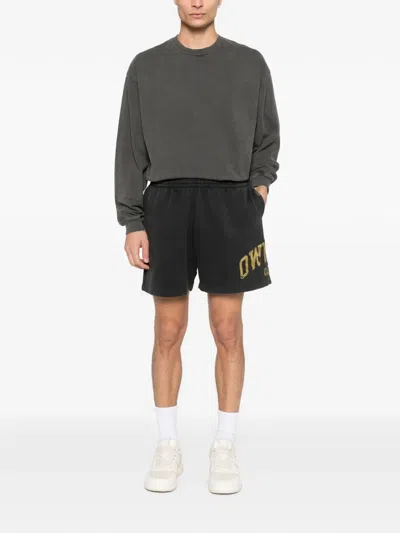 Represent Logo-print Track Shorts In Black