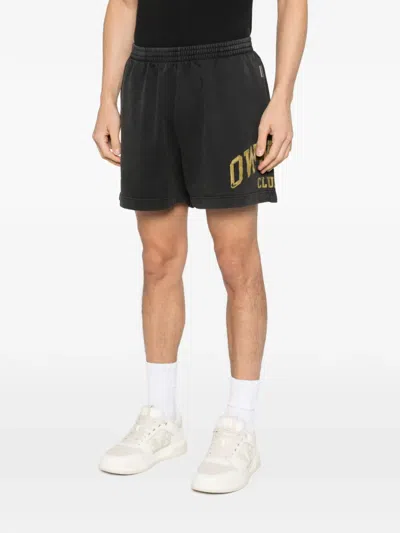 Represent Logo-print Track Shorts In Black
