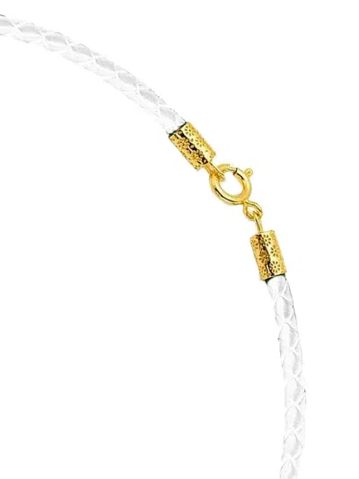 Buddha Mama Leather Cord Necklace In White