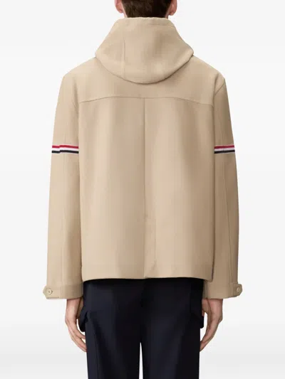 Thom Browne Armband Oversized Parka In Neutral