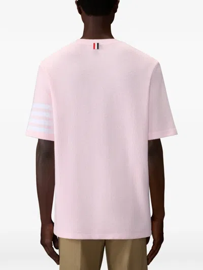 Thom Browne Piqué 4-bar T-shirt In Pink