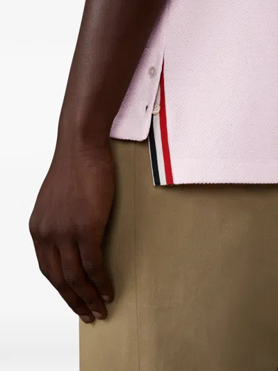 Thom Browne Piqué 4-bar T-shirt In Pink