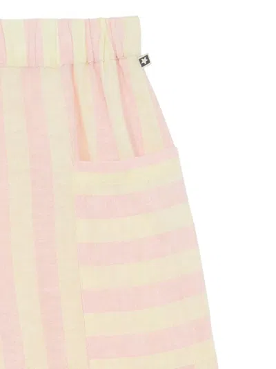 Bonton Striped Pocket Trousers In Pink