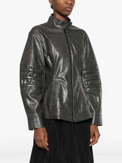 Hui Milano Single-breasted Jacket In Gray