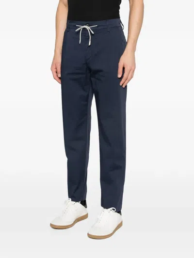 Eleventy Stretch Cotton Blend Joggers In Blue