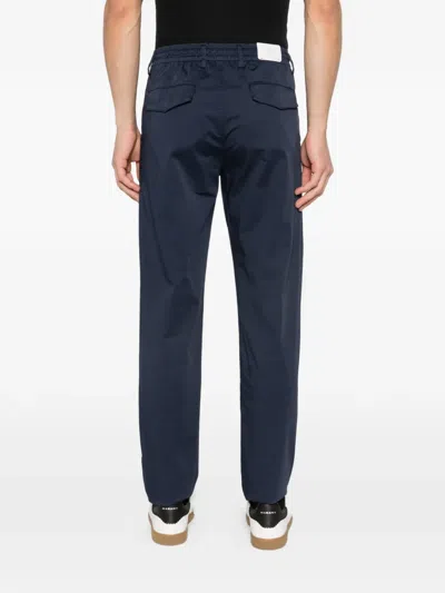 Eleventy Stretch Cotton Blend Joggers In Blue