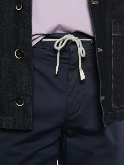 Eleventy Stretch Cotton Blend Joggers In Blue